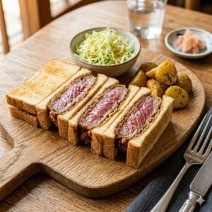 Tajima Wagyu เนื้อวากิวบด แซนวิช